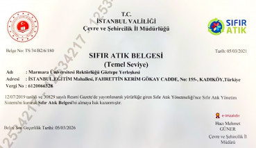 Marmara University Has Qualified To Receive  the  Zero Waste Certificate