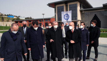 President Erdoğan Came to the  Recep Tayyip Erdoğan Comlex   to make an investigation on Construction