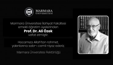İlahiyat Fakültesi emekli öğretim üyelerinden Prof. Dr. Ali Özek vefat etmiştir.