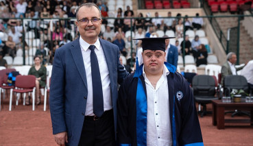 Former National Gymnast Berk Canbulat with Down Syndrome Graduates from Our University